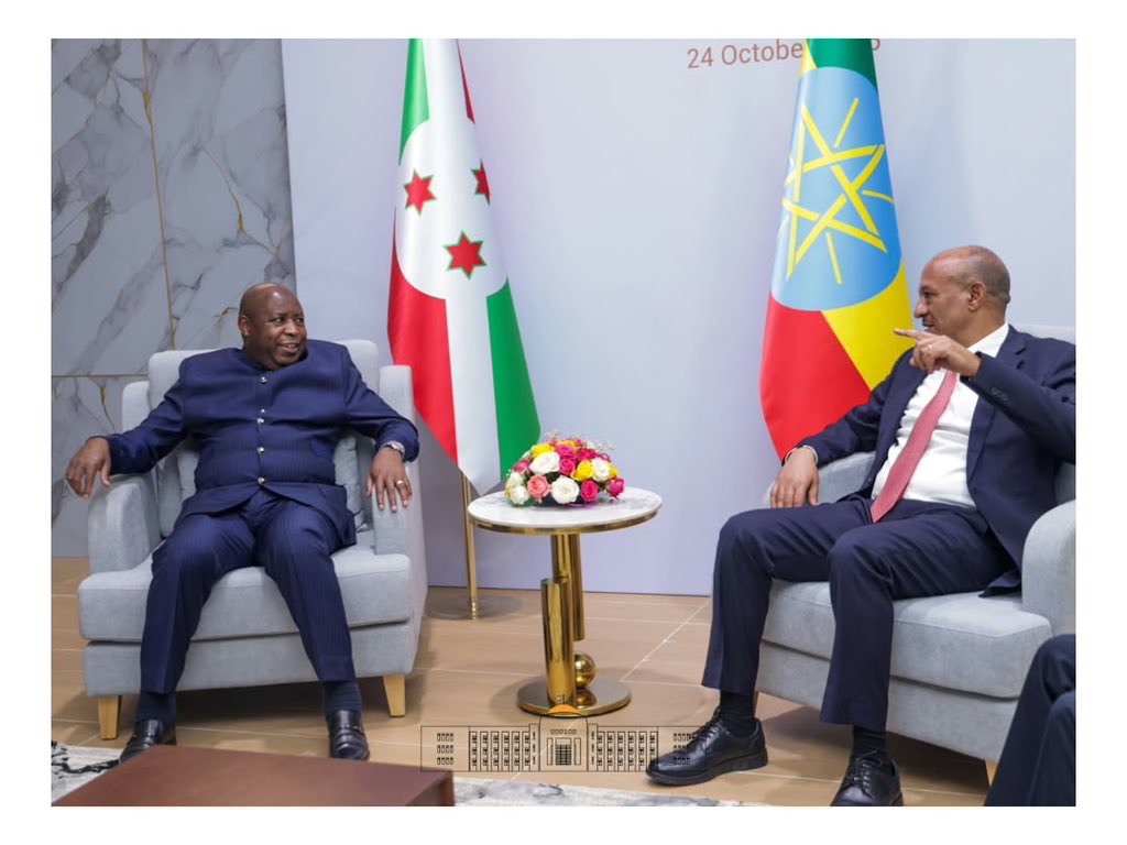 Le Président Évariste Ndayishimiye arrive en Éthiopie pour le Forum de Tana