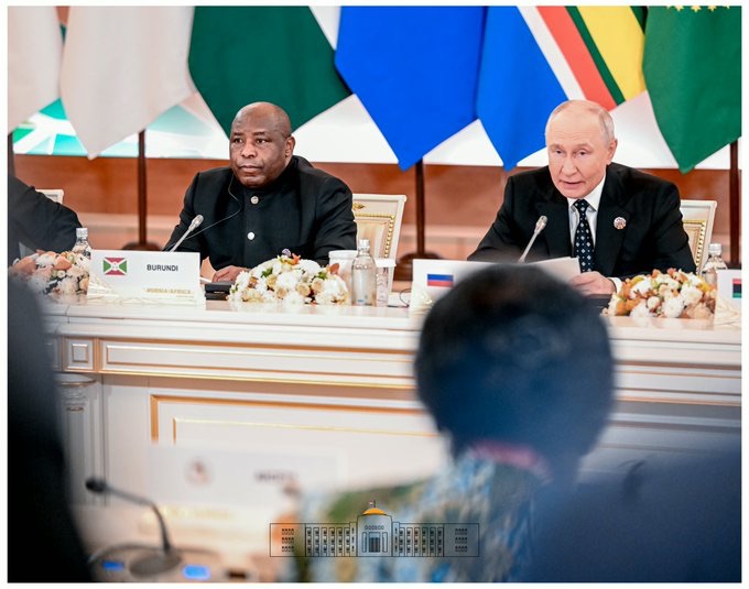 Moscou : Évariste Ndayishimiye plaide pour une coopération entre la Russie et les organisations régionales africaines